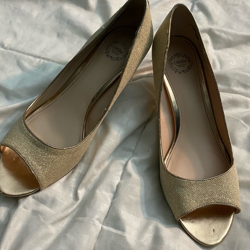 Cream colored short heels